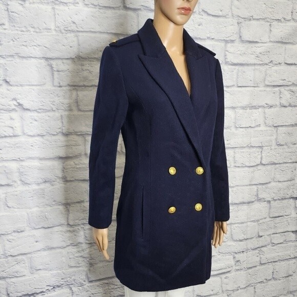 BGSD Women Amy Wool Blend Short Walking Toggle Coat (Also available in Plus Size and Petite), Black, X-Small